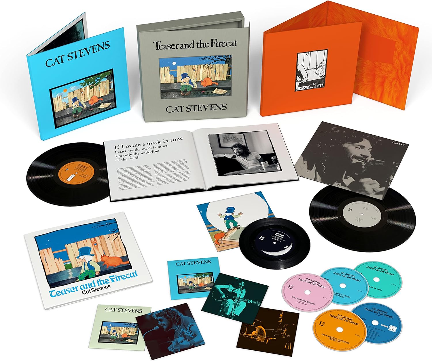 Teaser And The Firecat (50th Anniversary Edition) (Limited & Numbered Super Deluxe Box) - 2xVinyl, 4xCD, Blu-ray, Vinyl 7" | Cat Stevens