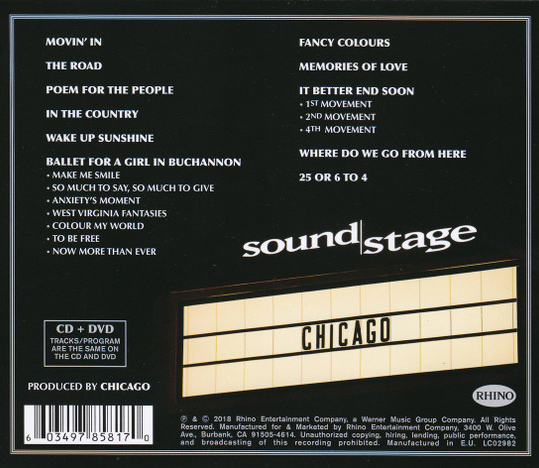 Chicago II - Live on Soundstage (CD+DVD) | Chicago