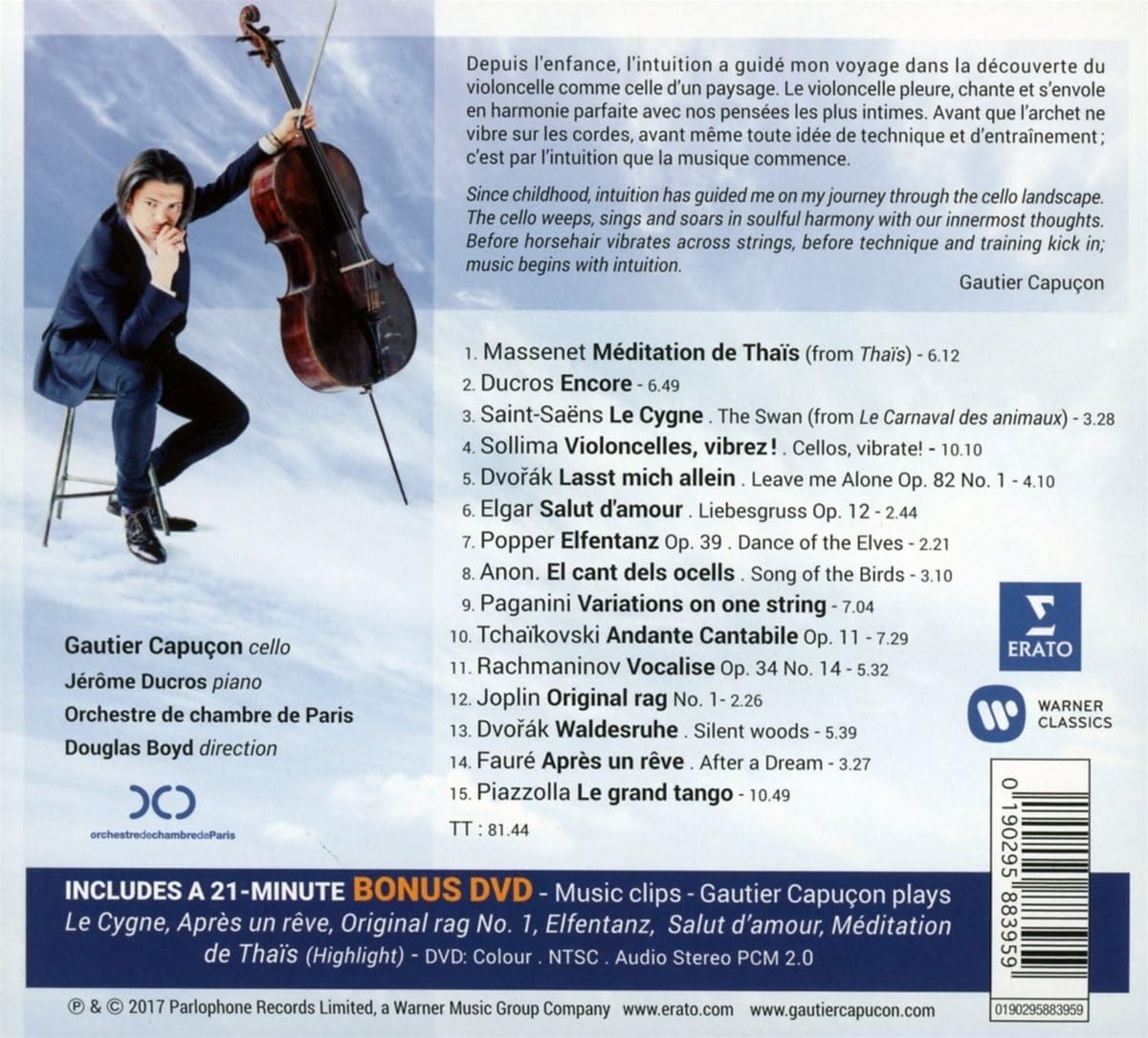 Intuition (CD+DVD) | Gautier Capucon