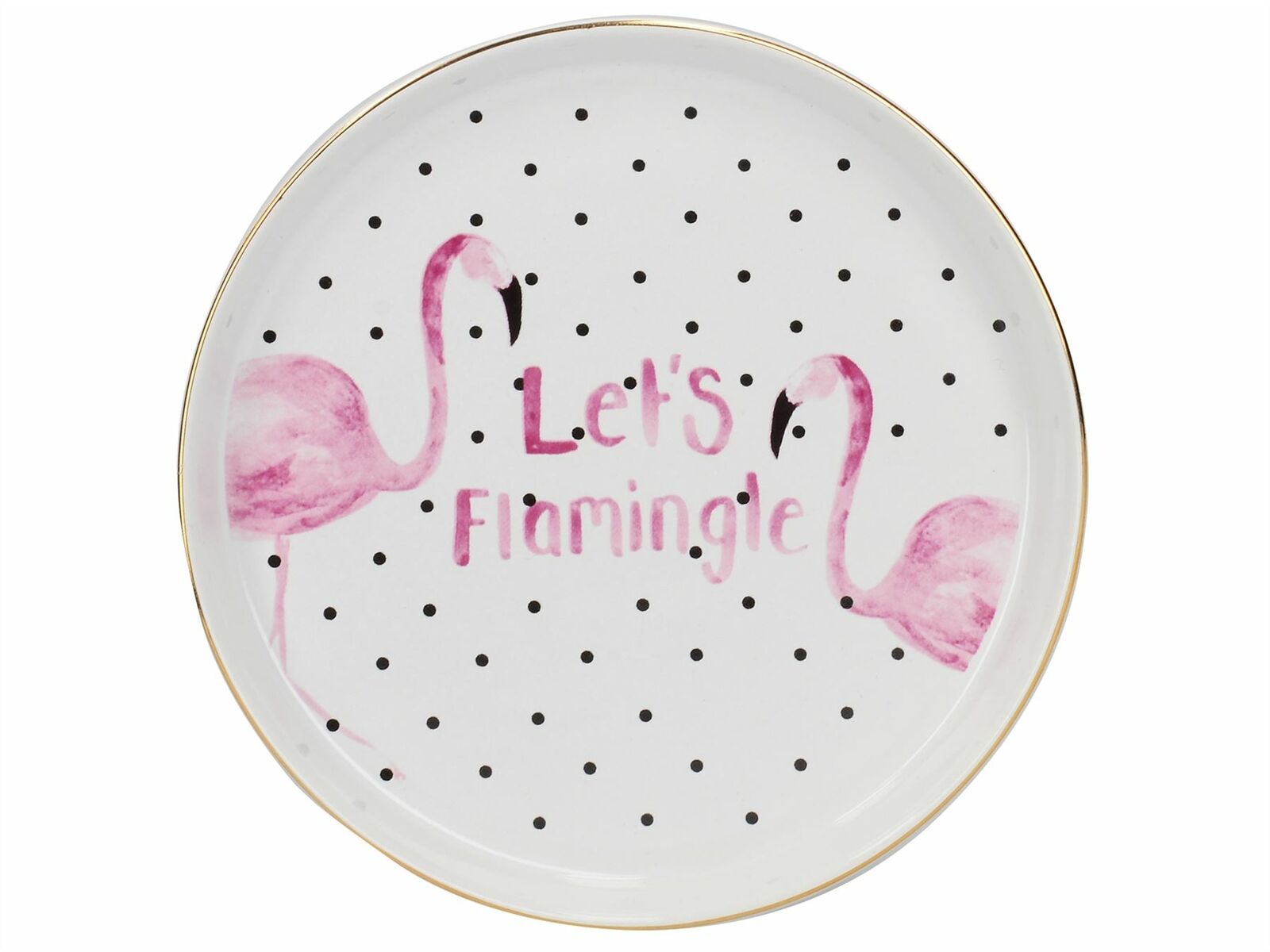 Farfurie-Ava & I Flamingo Round Trinket Dish | Creative Tops