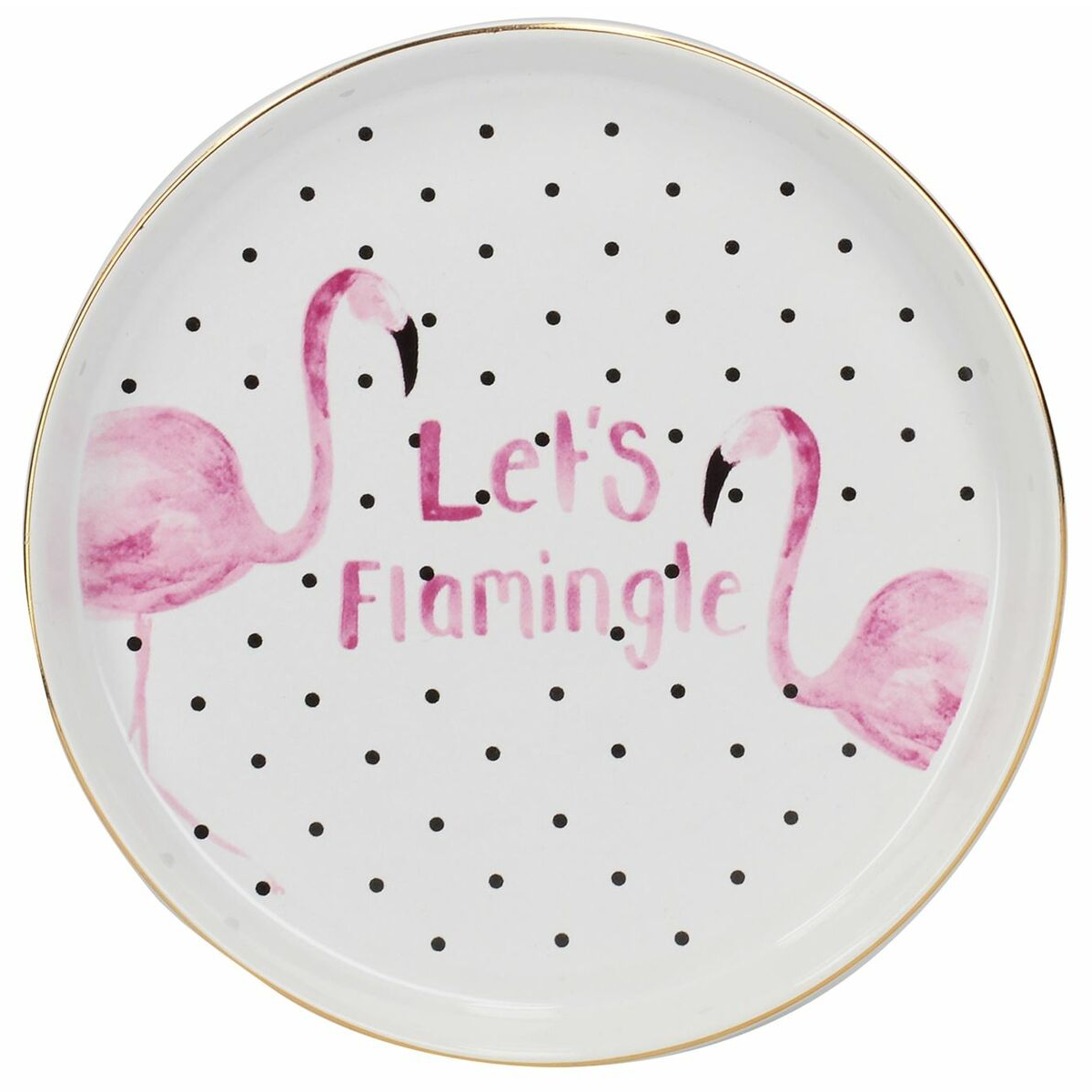 Farfurie - Ava & I Flamingo Round Trinket Dish | Creative Tops
