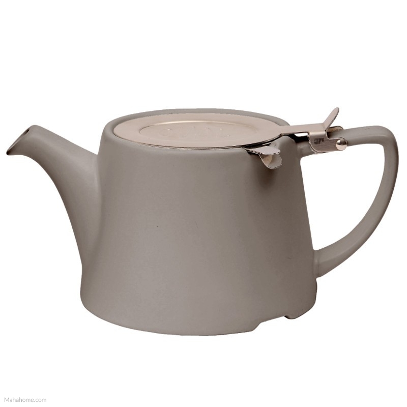 Ceainic-London Pottery- Oval Filter Teapot-Pebble Grey | Creative Tops