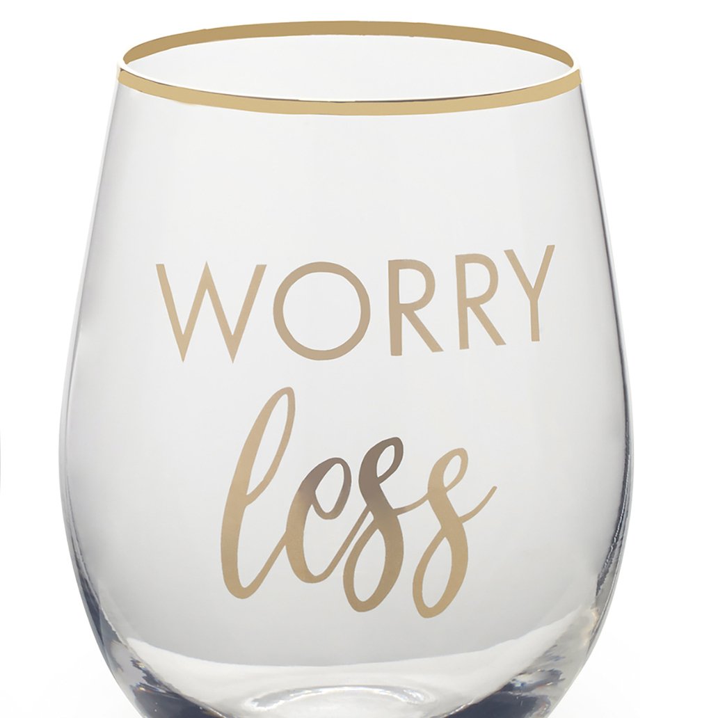 Set 2 pahare - Drink More and Worry Less | Creative Tops - 2 | YEO