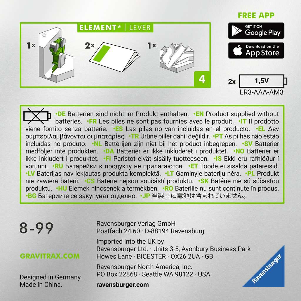 Extensie - GraviTrax Power - Lever | Ravensburger