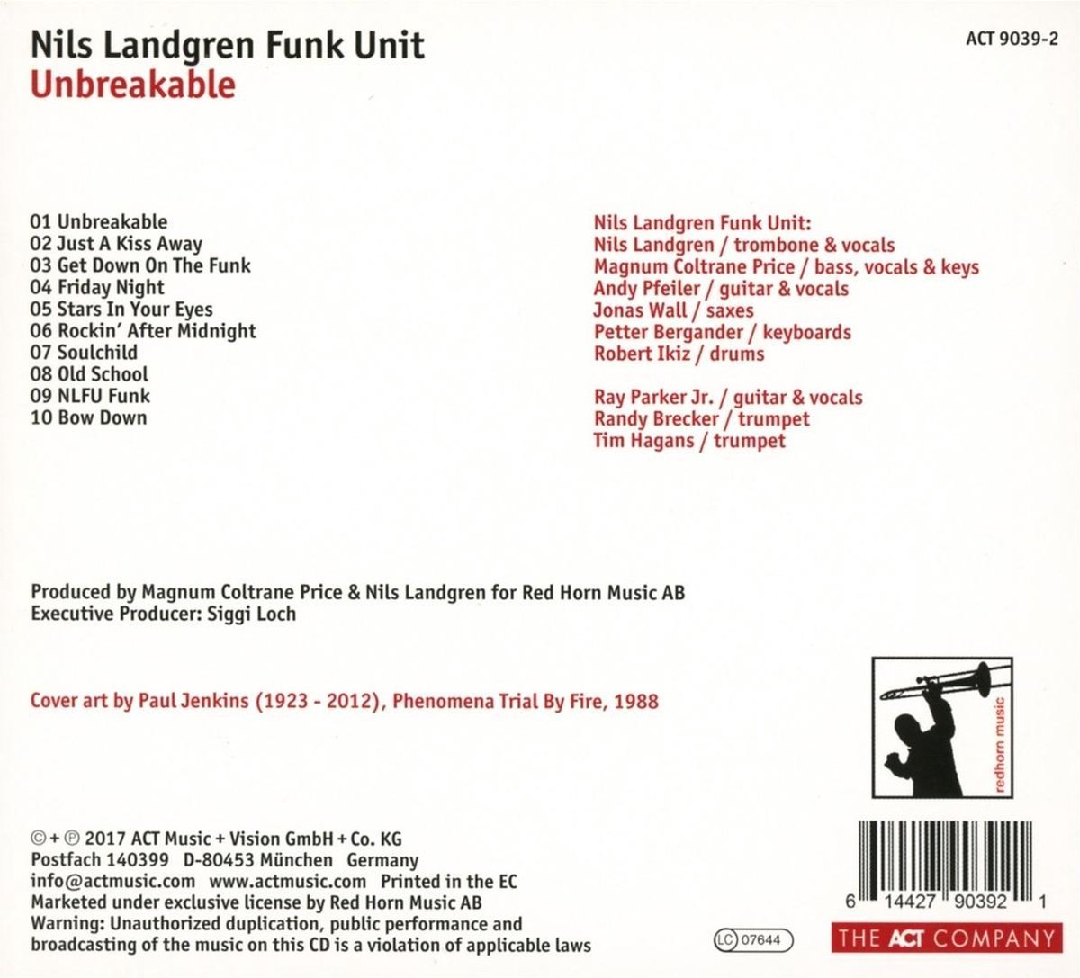 Unbreakable | Nils Landgren Funk Unit, Ray Parker Jr.