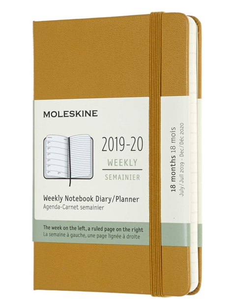 Agenda 2019-2020 - Moleskine 18 Months Weekly Notebook Diary and Planner - Ripe Yellow, Pocket, Hard Cover | Moleskine