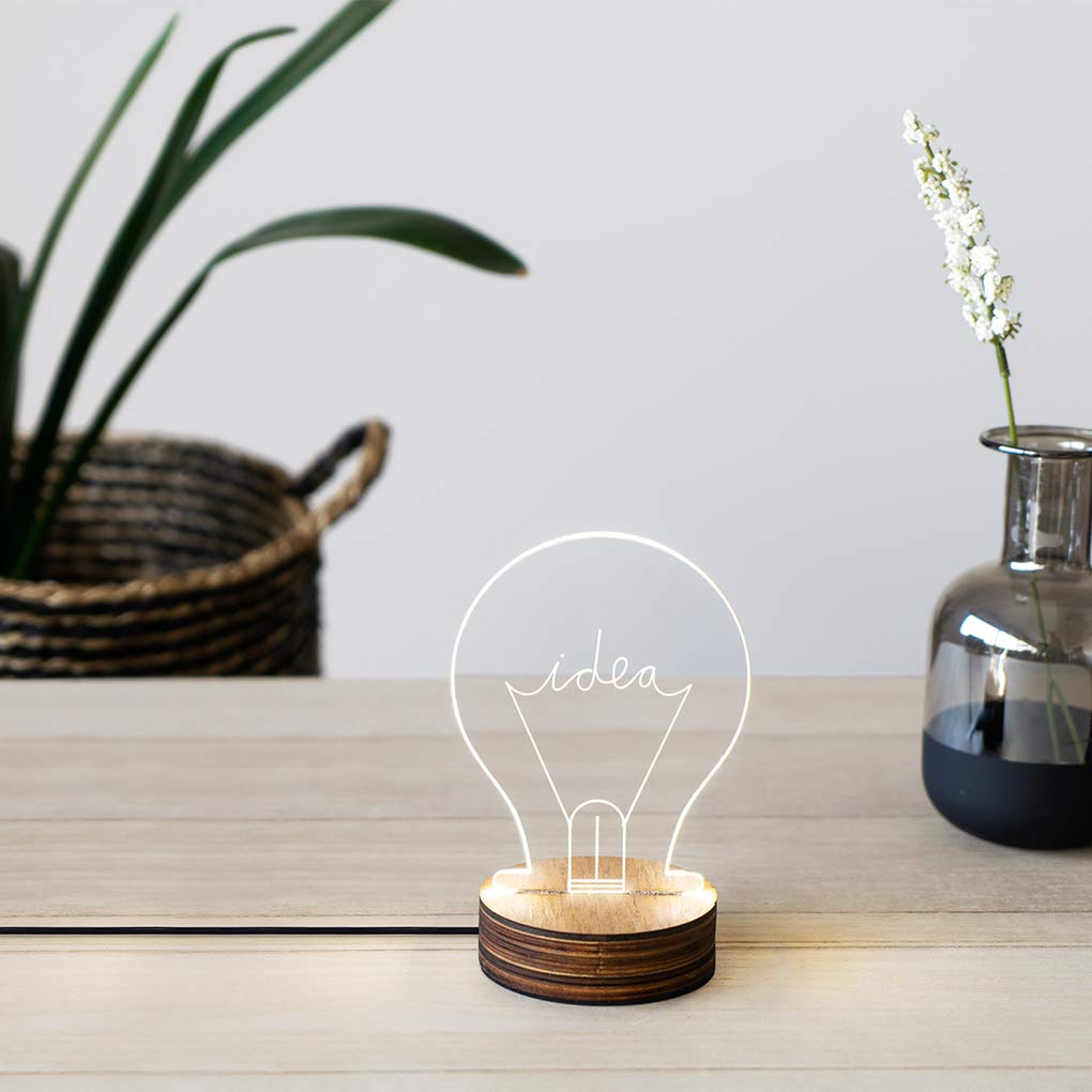 Lampa - Bulb Wood/Acrylic - Idea | Balvi