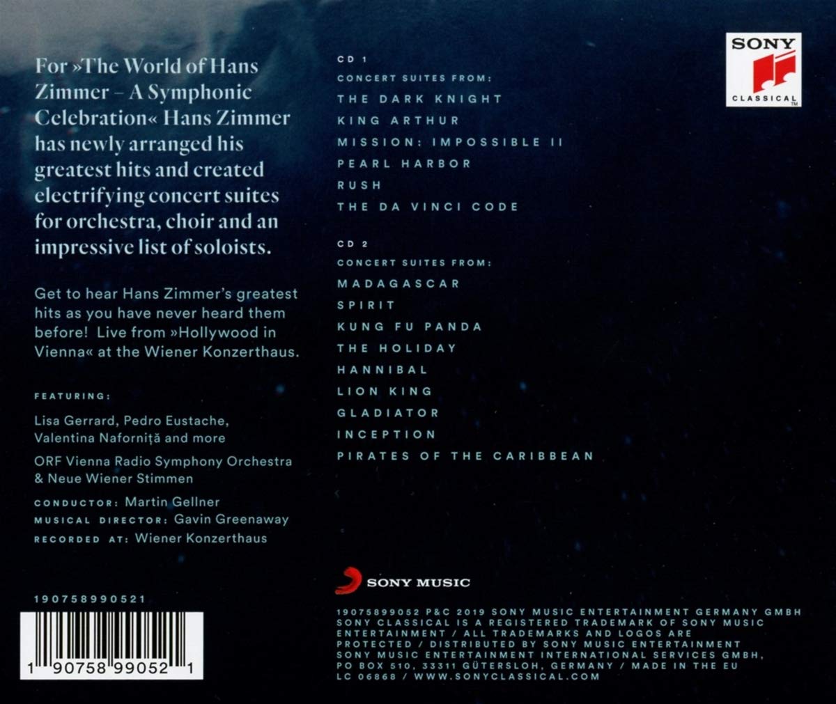 The World Of Hans Zimmer - A Symphonic Celebration | Hans Zimmer, Lisa Gerrard, Pedro Eustache, Symphonieorchester Wien ‎