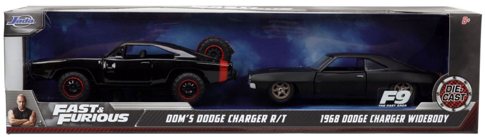 Set 2 masini - Fast And Furious - Dodge Charger R/T si Dodge Charger Widebody | Jada Toys