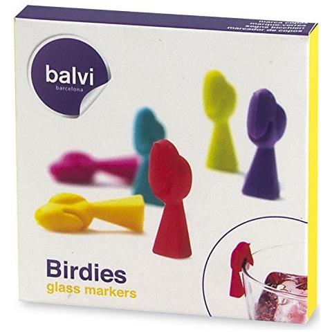 Accesorii pentru pahar - Silicone Birdies Markers | Balvi - 1 | YEO