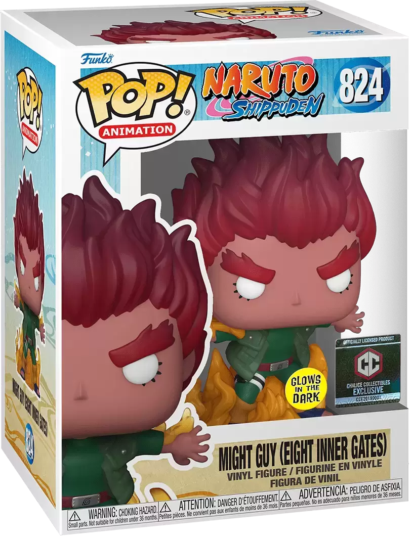 Figurina - Glow in the Dark - Naruto Shippuden - Might Guy - Eight Inner Gates | Funko