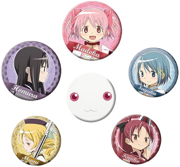 Set 6 insigne - Puella Magi Madoka Magica - Main Characters