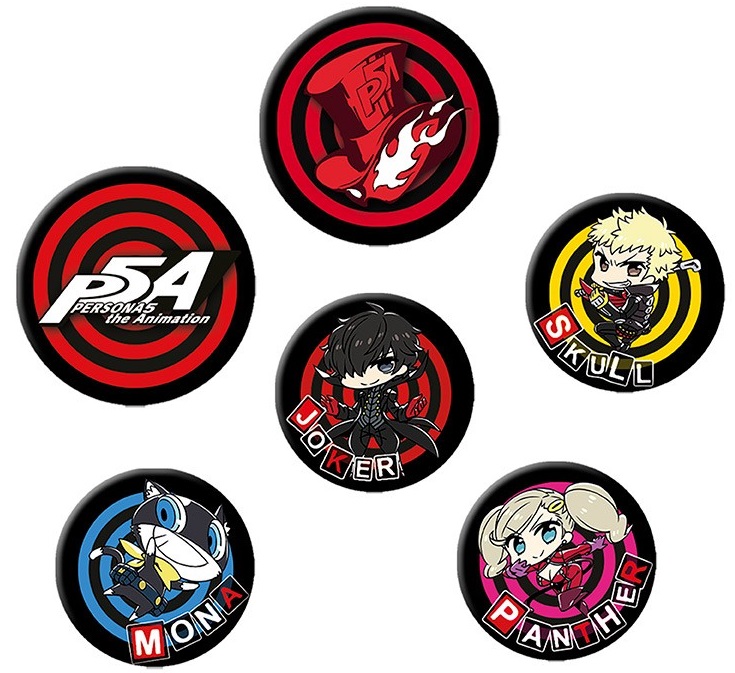 Set 6 insigne - Persona 5 - Phantom Thieves Chibi