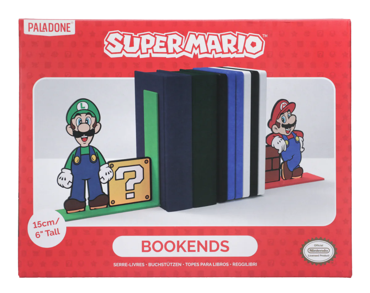 Set 2 suporturi laterale pentru carti - Super Mario