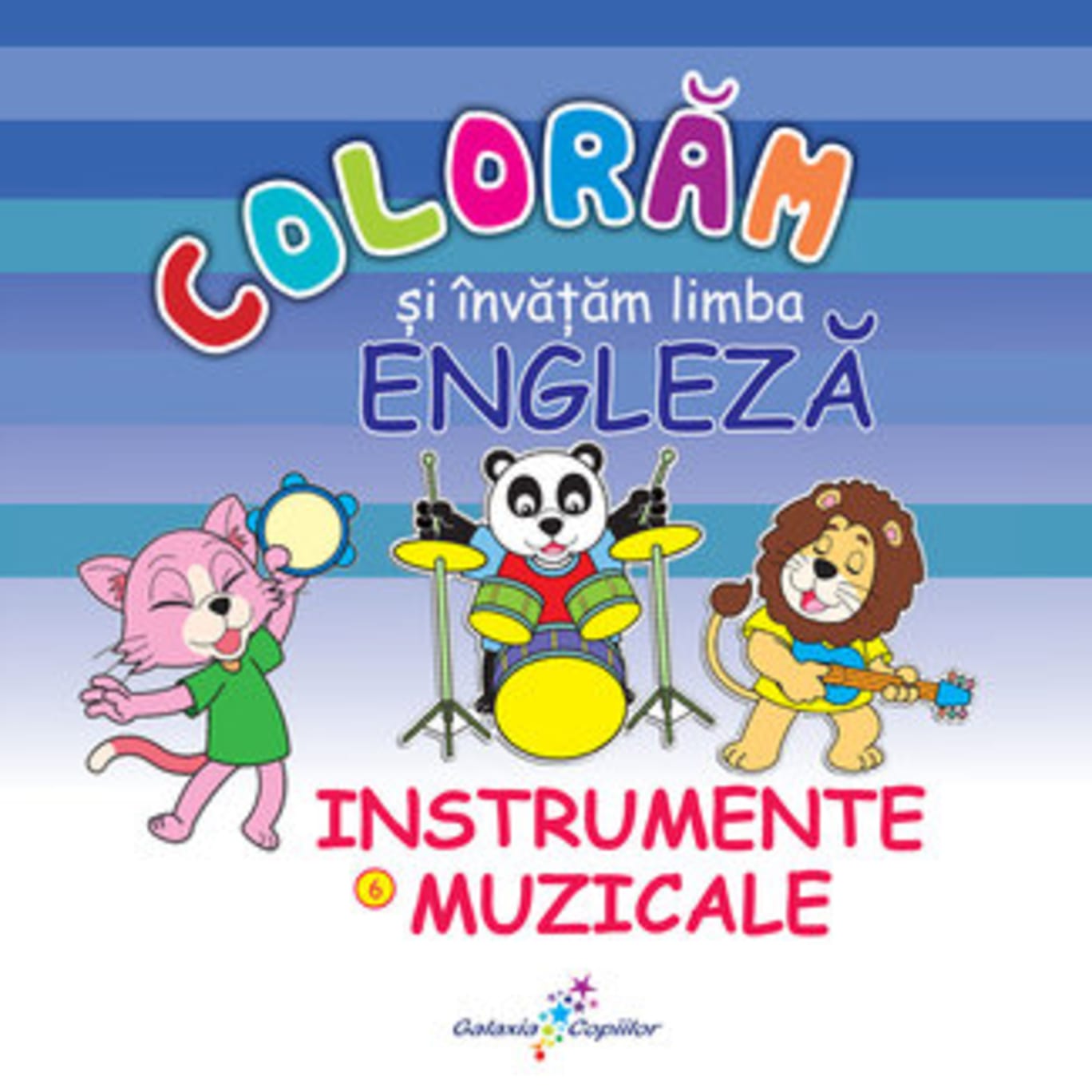 Instrumente muzicale - Coloram si invatam limba engleza Vol. 6 | Roxana Geanta