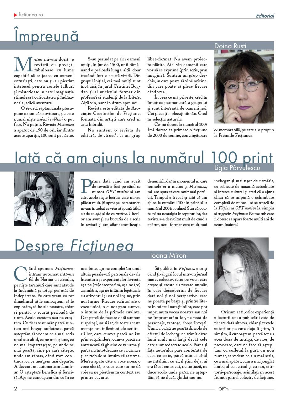 Fictiunea OPTm - Nr. 100, 18 decembrie 2023 |