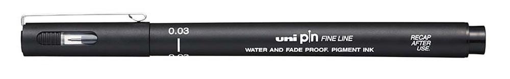 Liner - Uni Pin - Fine Line, 0.03 mm, negru | Uni