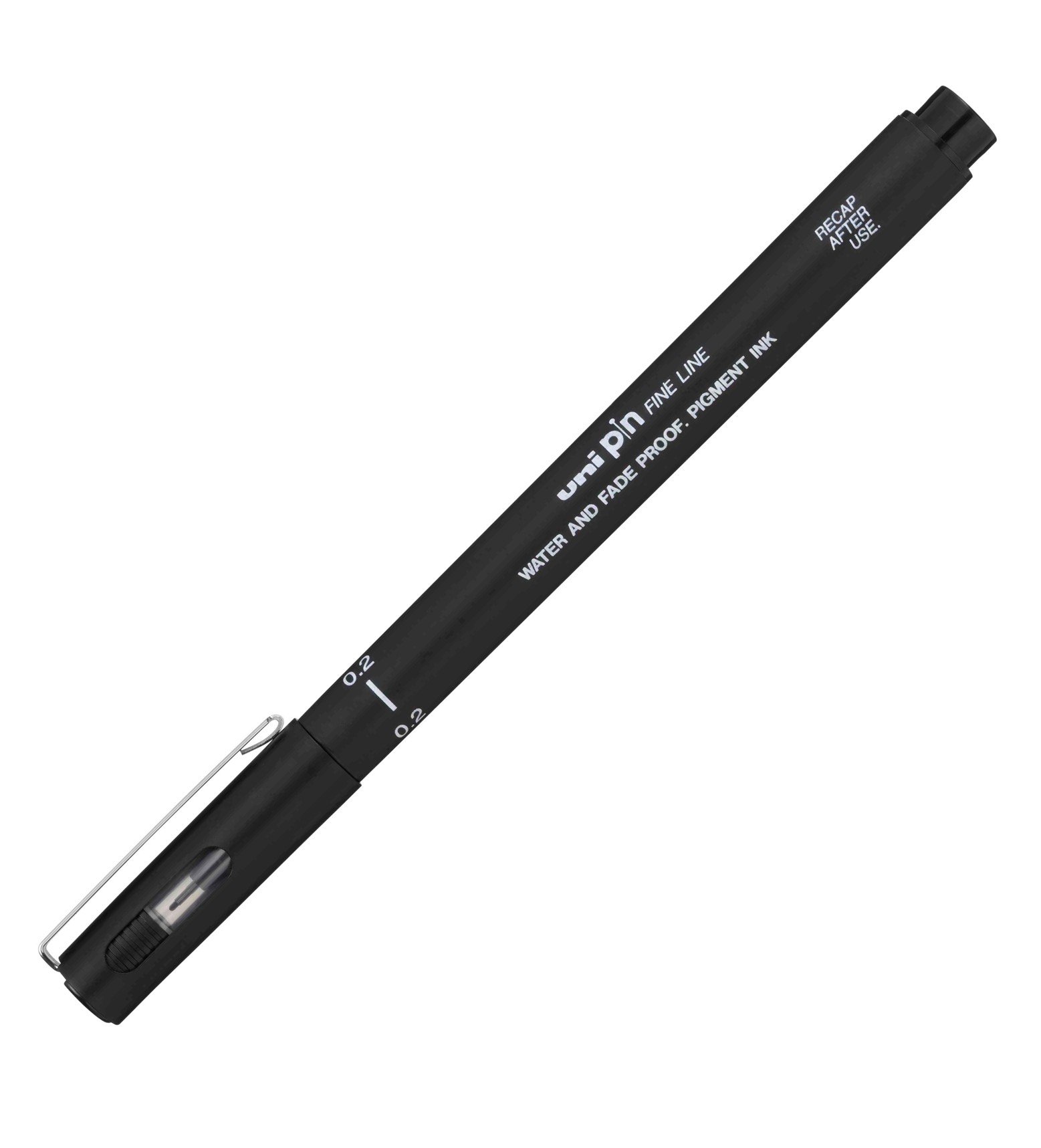 Liner UNI PIN02-200S, 0.2mm, pe baza de apa, negru | UNI-BALL by Mitsubishi Pencil Co, Japan