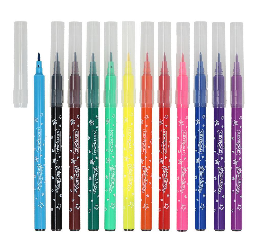 Set 12 carioci - Keyroad Washable Fiber Marker | Keyroad