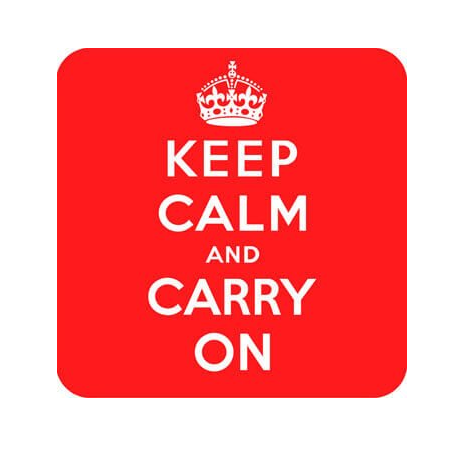 Suport pentru pahar - Keep Calm & Carry On | Dean Morris