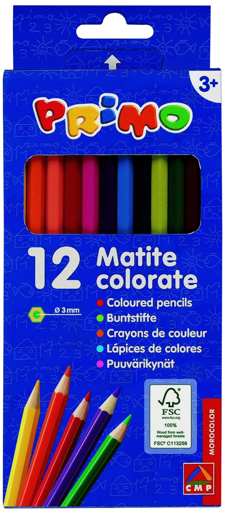 Set 12 creioane colorate - Primo | Primo
