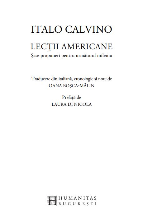 Lectii americane | Italo Calvino