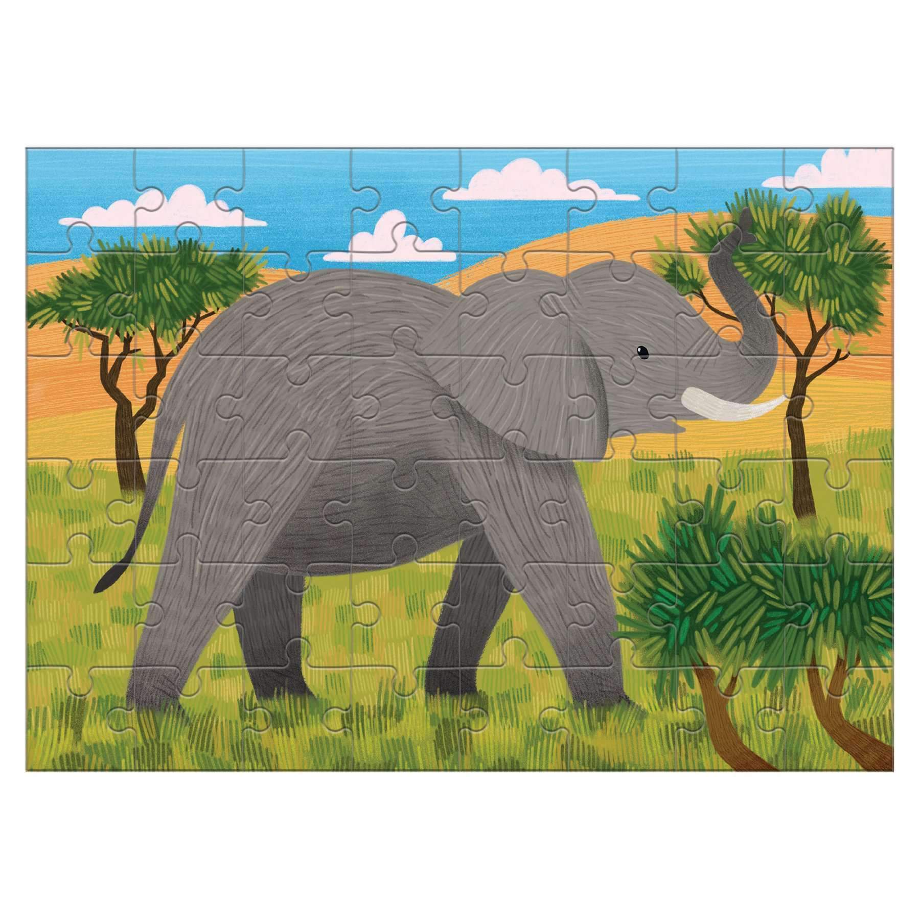 Mini Puzzle - African Elephant | Mudpuppy - 1