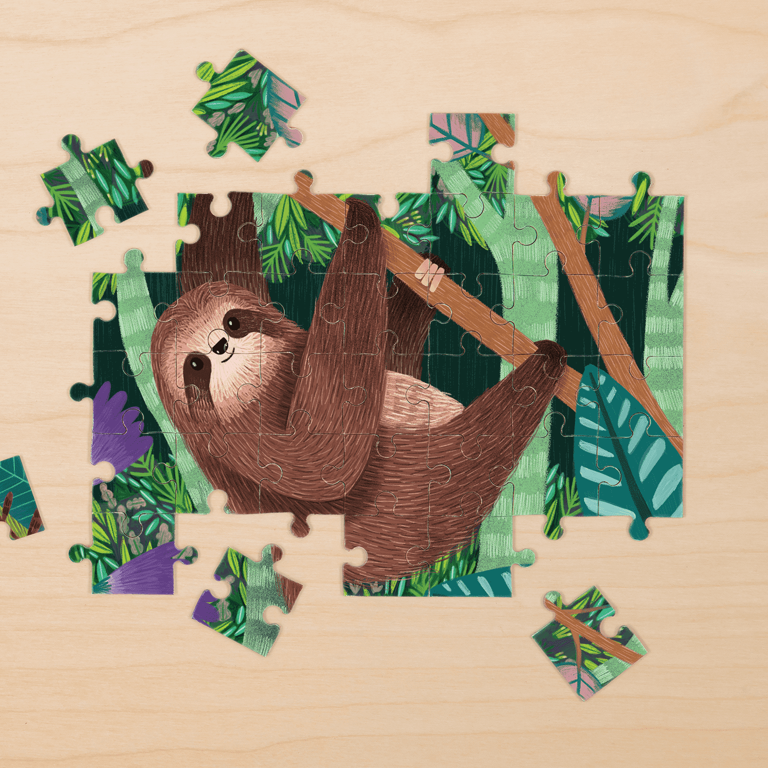 Mini Puzzle - Three-Toed Sloth | Mudpuppy - 2