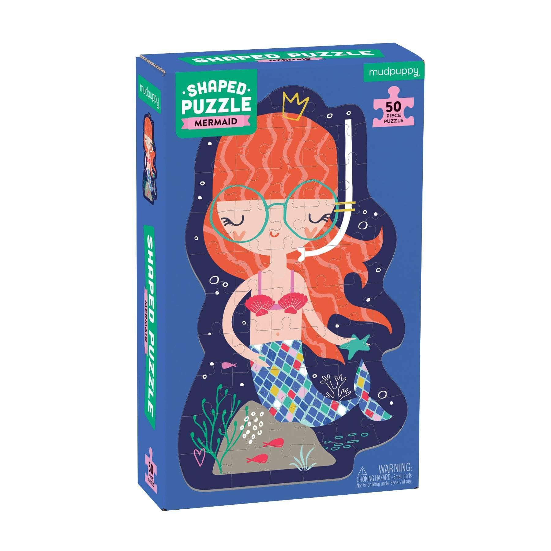 Puzzle 50 piese - Shaped - Mermaids | Mudpuppy