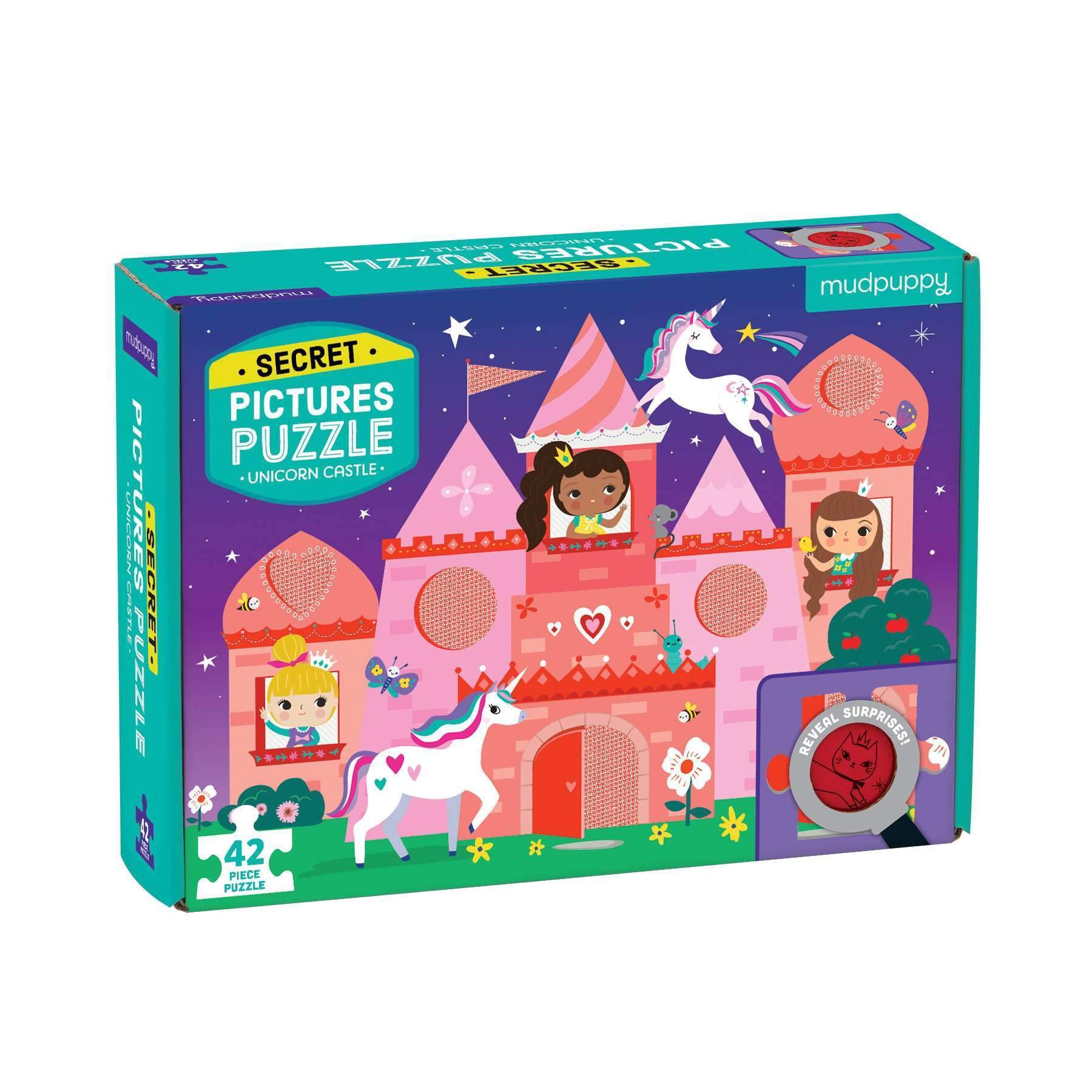 Puzzle 42 piese - Secret - Unicorn Castle | Mudpuppy