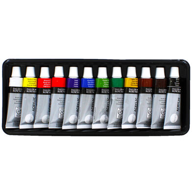 Set acrilice - Simply Acrylic, 12 culori | Daler Rowney