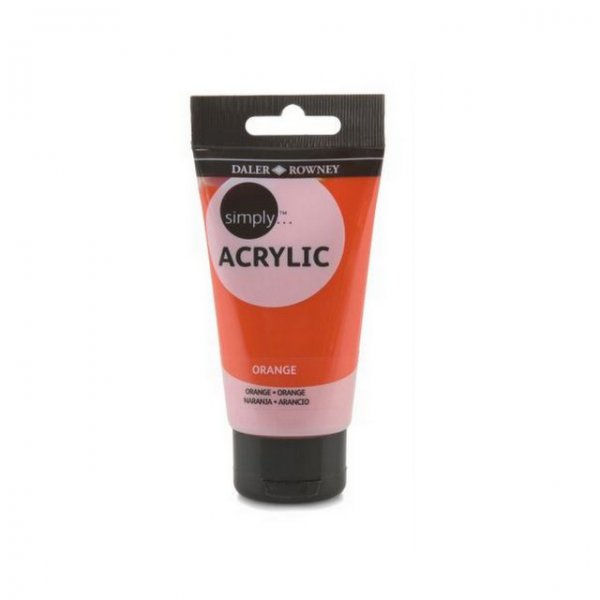 Culoare acrilica - Simply Acrylic 75ml, orange | Daler & Rowney