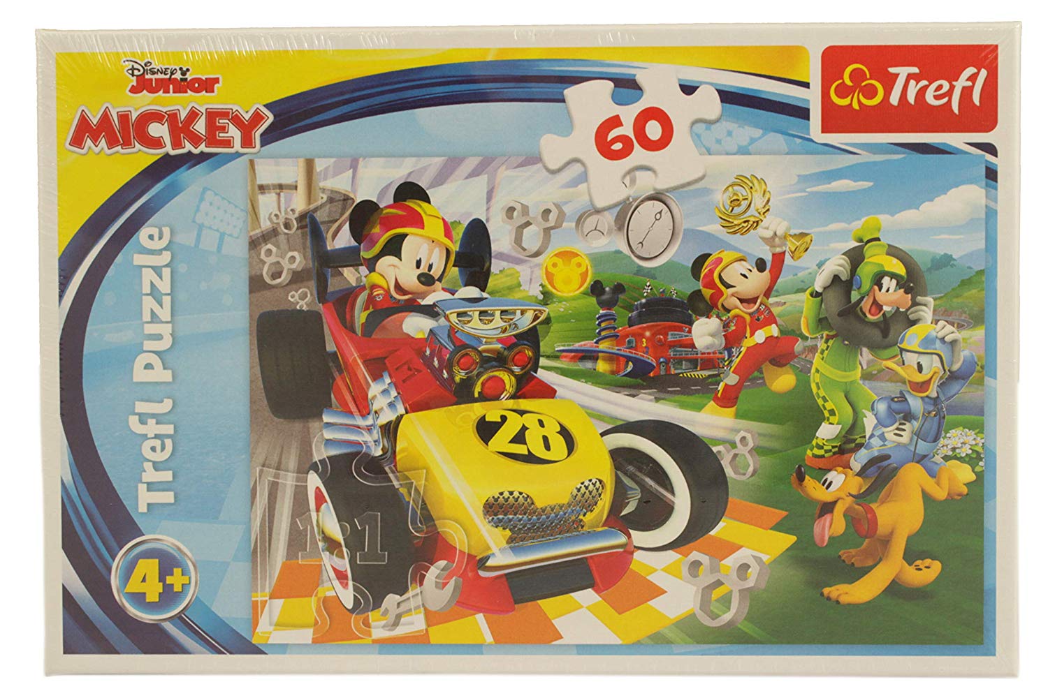 Puzzle 60 piese - Mickey la raliu cu prietenii | Trefl