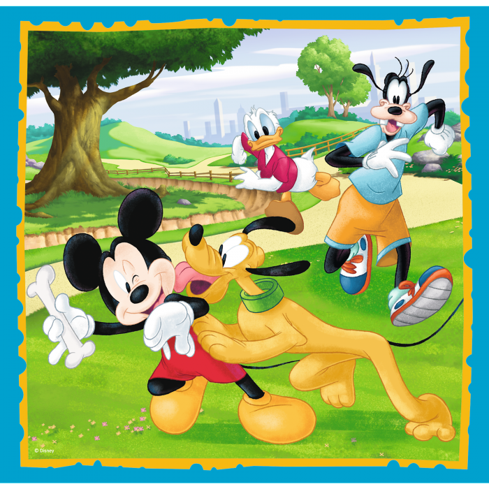 Puzzle 3in1 - Mickey Mouse si prietenii | Trefl - 1