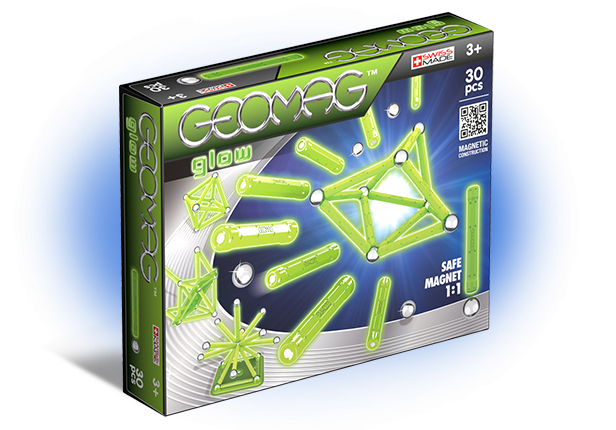 Joc Geomag Kids Panels Glow 30 piese | Geomag