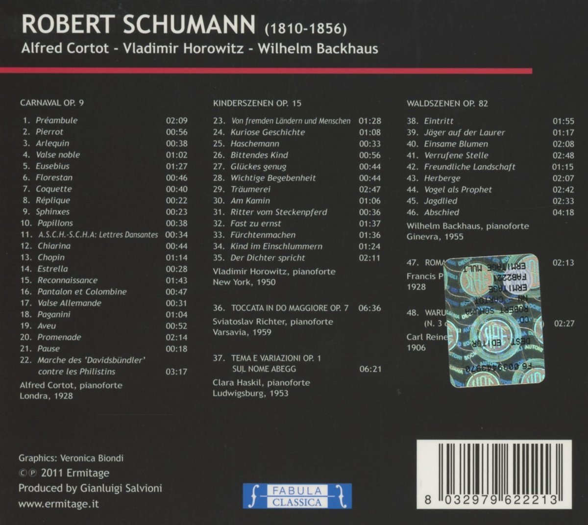 Schumann-Carnival | Robert Schumann, Cortot, Vladimir Horowitz, Backhaus
