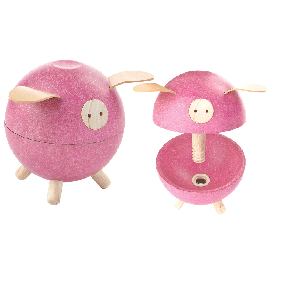 Pusculita - Piggy Bank Pink | Plan Toys - 1 | YEO