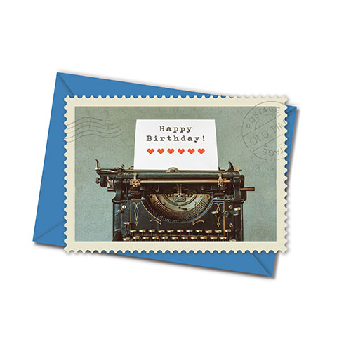 Carte postala - Typewriter Birthday | Chic mic