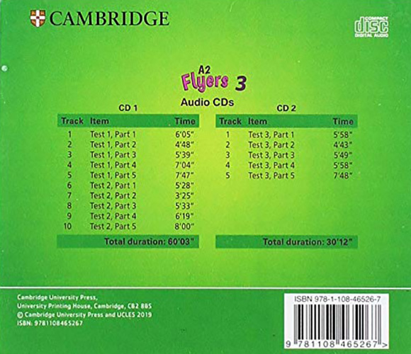 A2 Flyers 3: Authentic Examination Papers - Audio CDs | - 1 | YEO