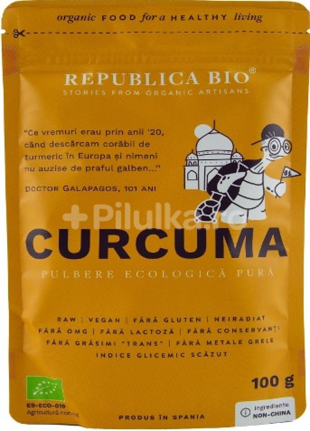 Curcuma - pulbere ecologica pura Republica BIO, 100 g | Republica BIO