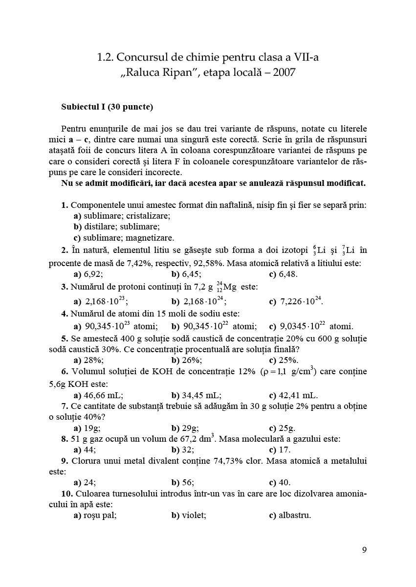 Chimie. Olimpiade si concursuri. Clasele a VII-a, a VIII-a, si a IX-a | Luminita Irinel Doicin, Silvia Girtan, Mihai Girtan, Adriana Anghel - 5 | YEO