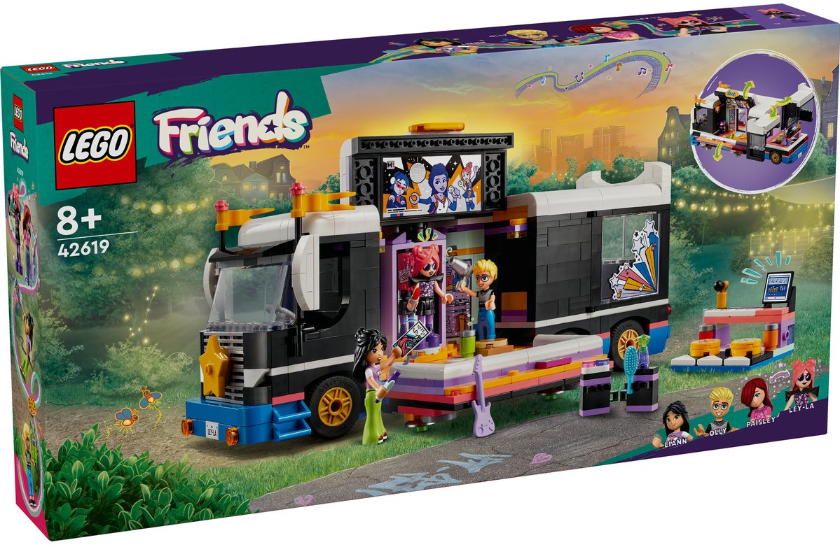 Lego Friends - Autocar De Turneu Pentru Staruri Pop (42619) | Lego