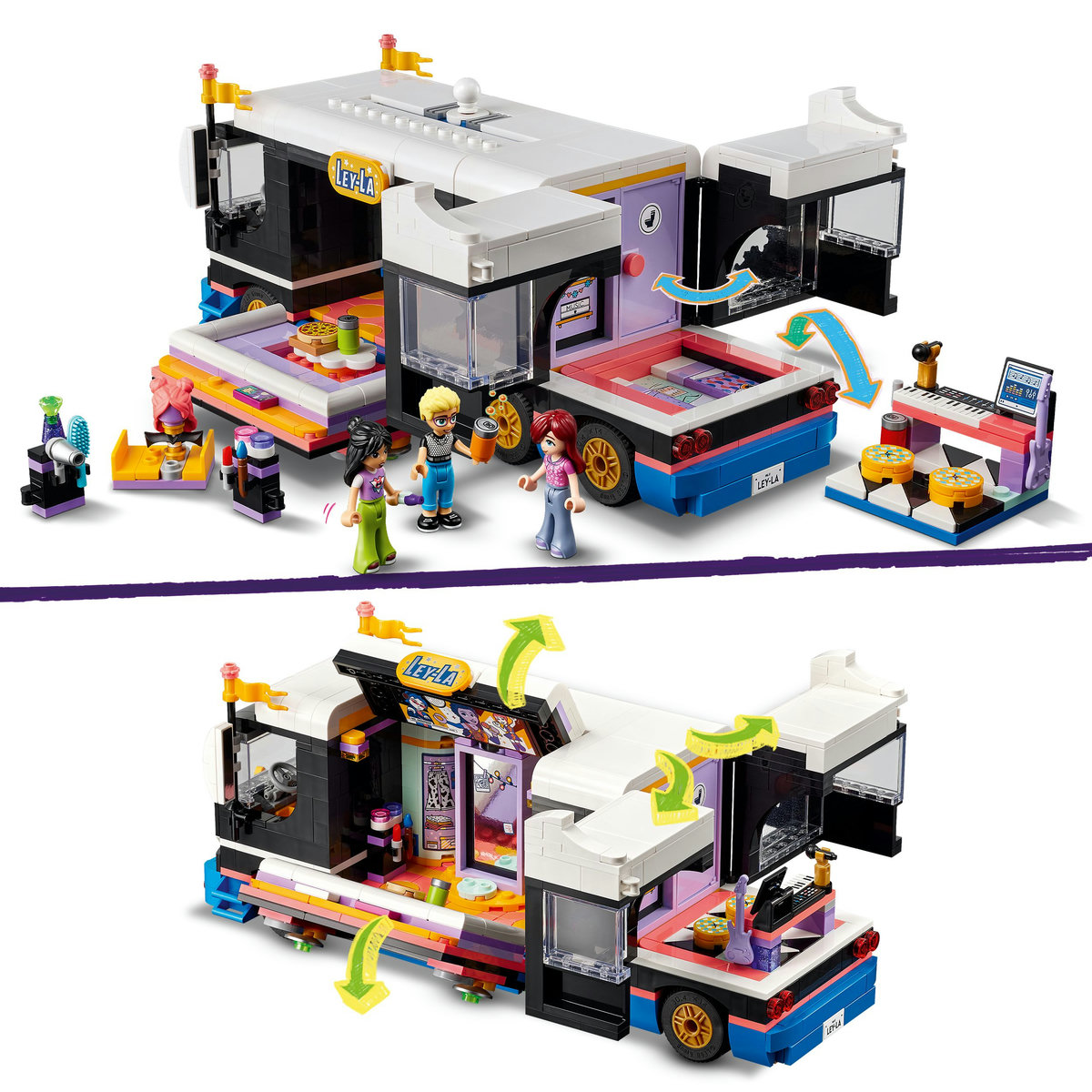 LEGO Friends - Autocar de turneu pentru staruri pop (42619) | LEGO - 3 | YEO