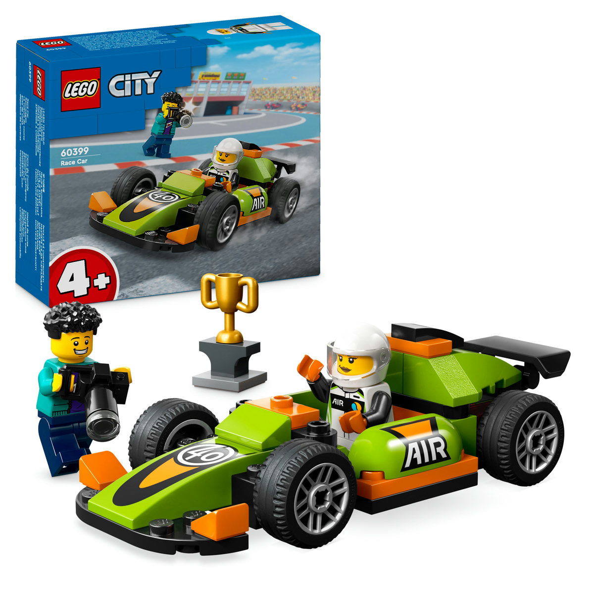 LEGO City - Masina de curse verde (60399) | LEGO