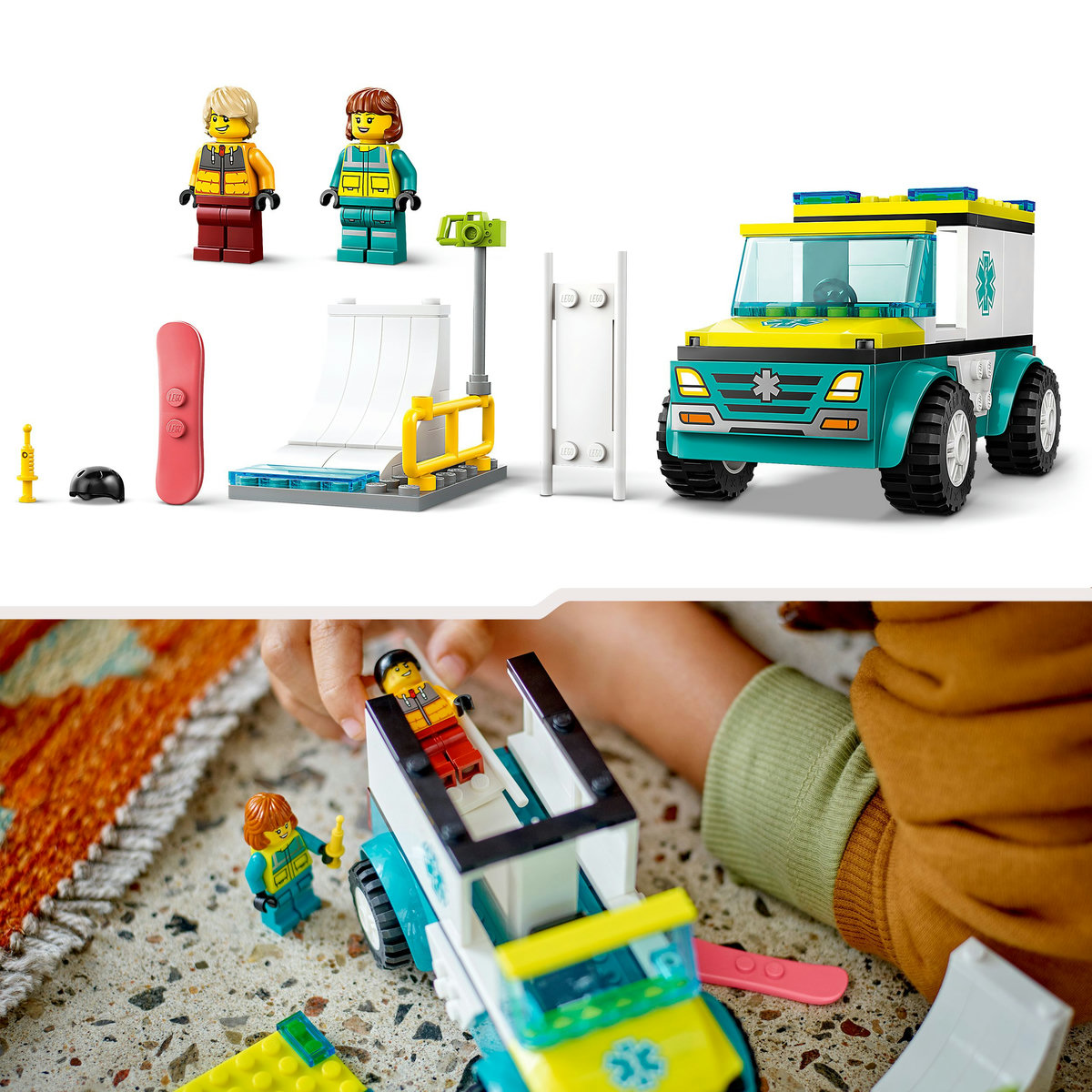 LEGO City - Ambulanta de urgenta si snowboarder (60403) | LEGO - 2 | YEO