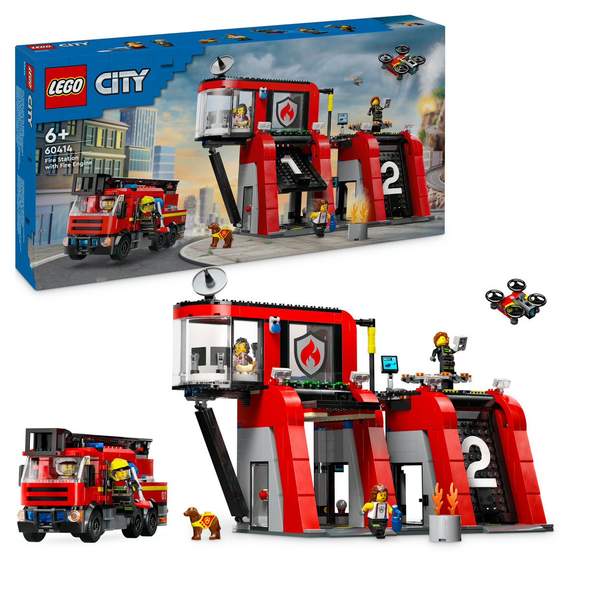 LEGO City - Statie si camion de pompieri (60414) | LEGO