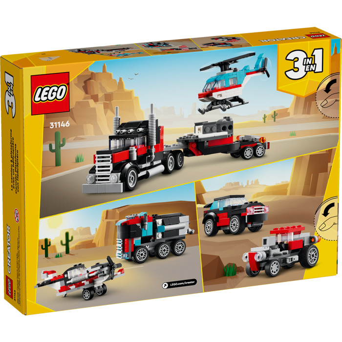 LEGO Creator - Camioneta cu platforma si elicopter (31146) | LEGO