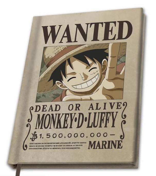 Carnet A5 - One Piece - Wanted Luffy