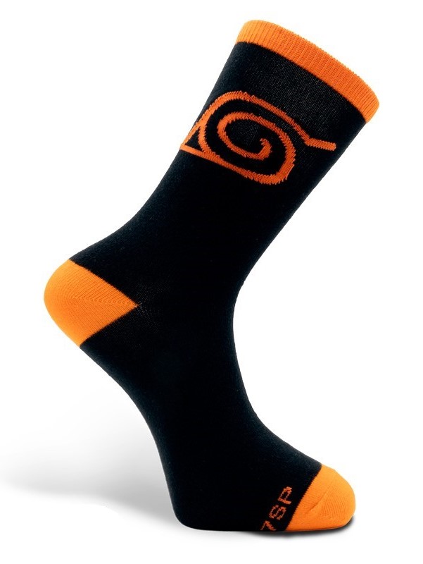 Sosete - Naruto Shippuden - Black & Orange - Konoha