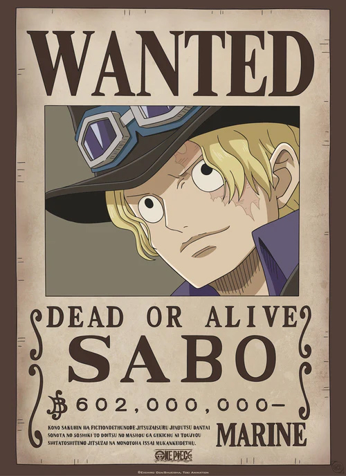 Poster - One Piece - Wanted Sabo